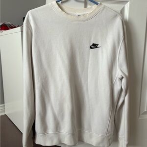 Nike White Crewneck Sweater